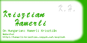 krisztian hamerli business card