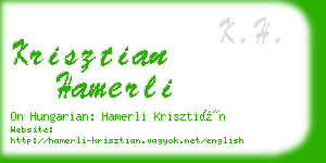 krisztian hamerli business card